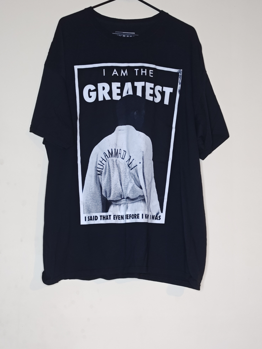 Black Graphic 'I Am The Greatest' Muhammad Ali Men's T-Shirt 3XL